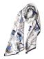 Preview: Scarf 100% Silk Maritime White Blue